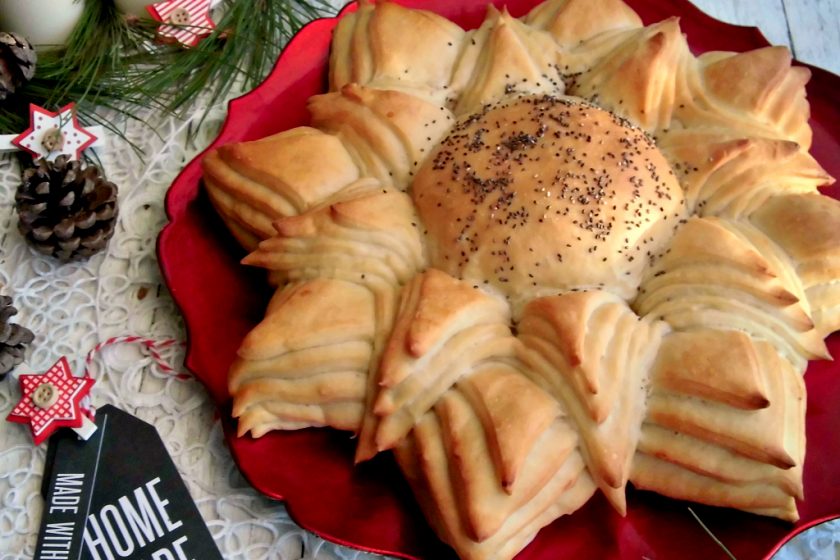 Pane A Forma Di Stella Di Natale.La Stella Di Pane Un Centrotavola Da Gustare Home Sweet Home