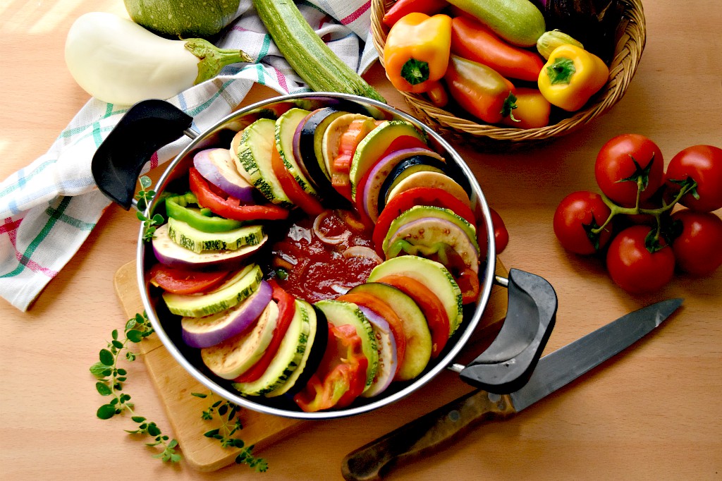 spirale di verdure in padella