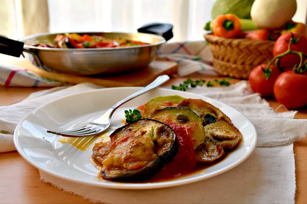 Ratatouille di verdure in padella